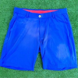 Redvanly Hanover pull on golf shorts in hyper blue